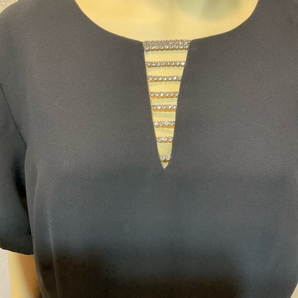 SPENCER Jeremy Black Dress with Rhinestone Embellishment Size 20 - Picture 2 of 8